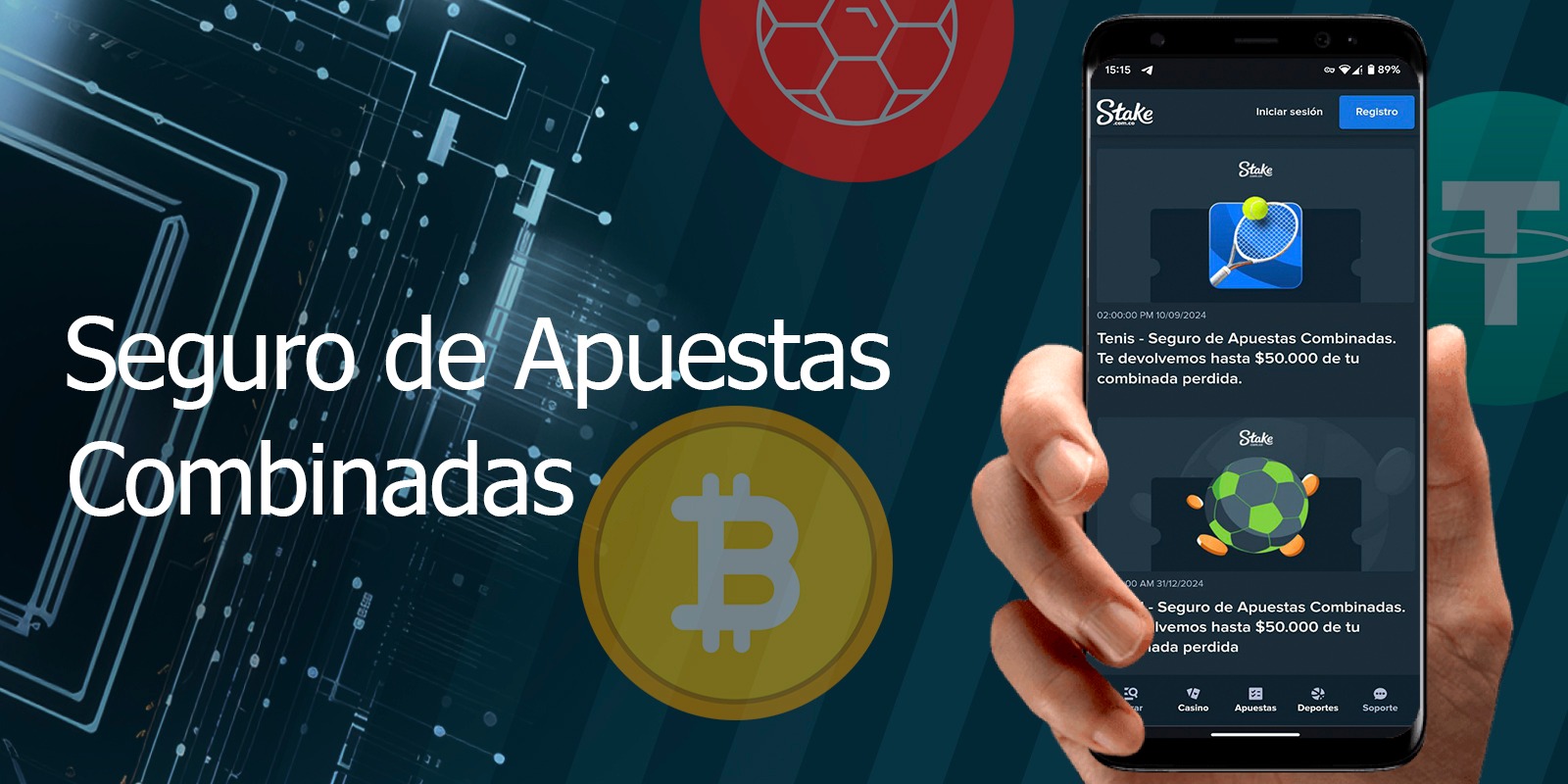 Seguro combinado de apuestas con Stake casino