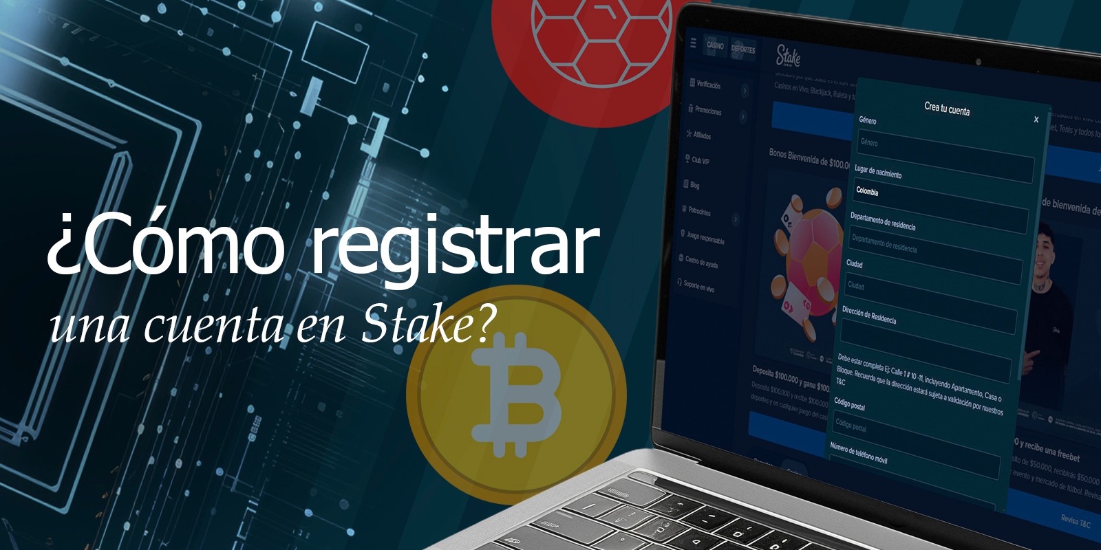 Registro de una cuenta en Stake 